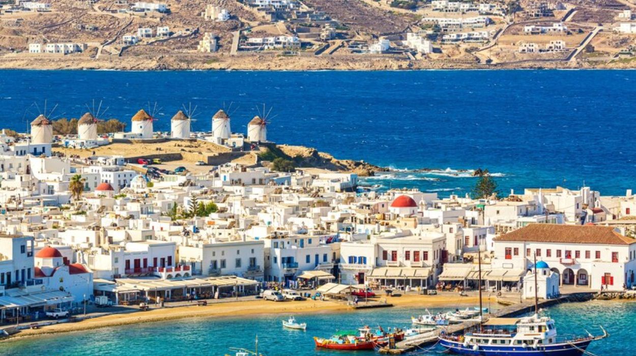 Chora Port of Mykonos Island