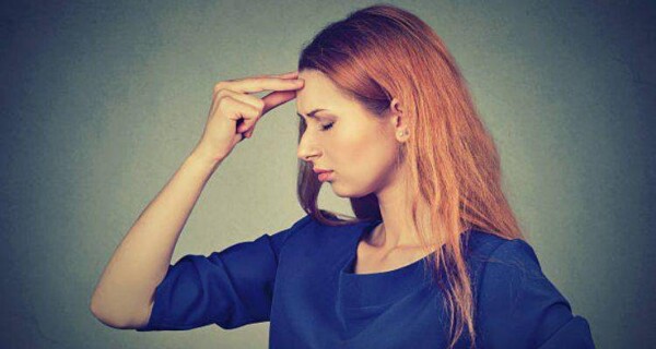 sad worried lady