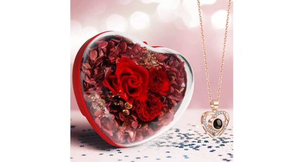 One year anniversary gifts for girlfriend - Heart-shaped pendant