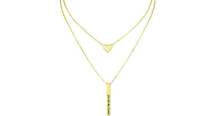 bridal shower favors personalized necklace