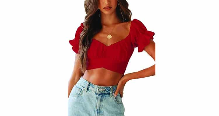 Cute red blouse-valentine's dinner outfit