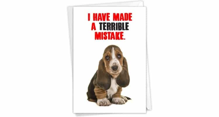 cute I'm sorry gifts for girlfriend - I'm sorry greeting card with envelope