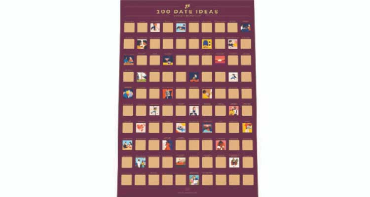 100 date poster for couple