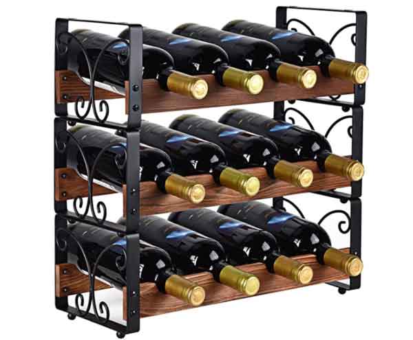 Metal wine rack