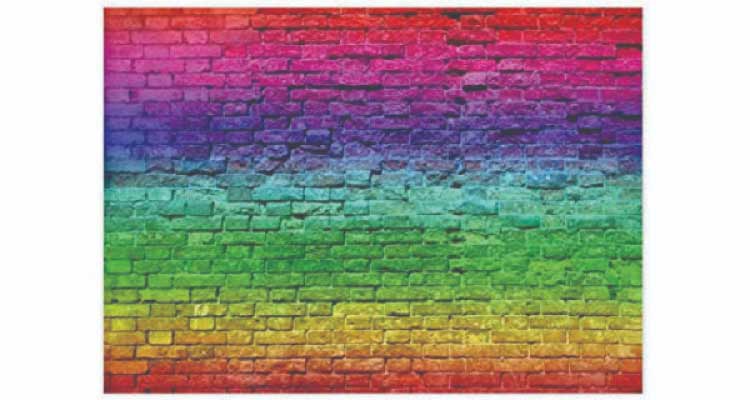 rainbow colour wall