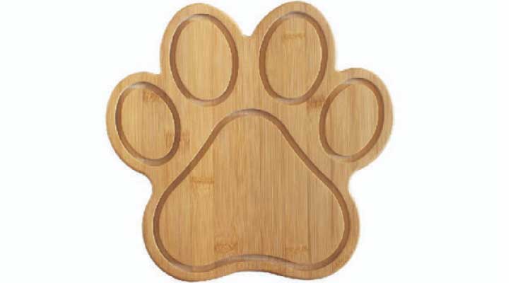 paw shap cutting bord