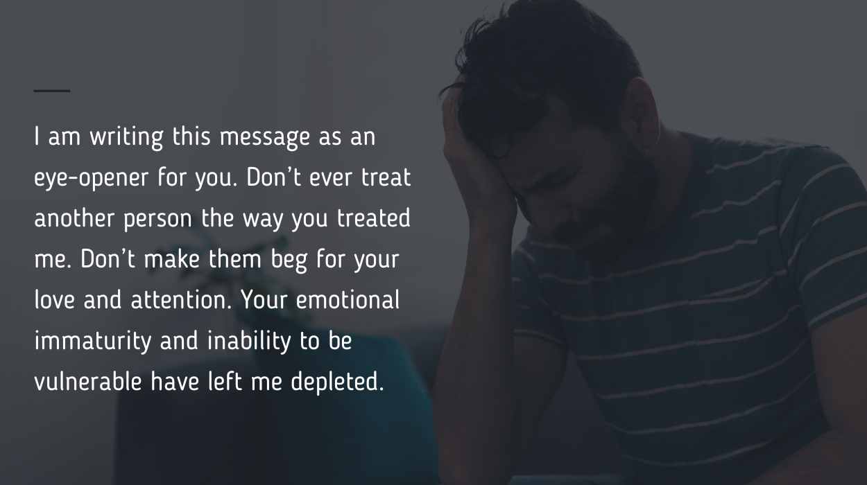 sad messages to make him cry