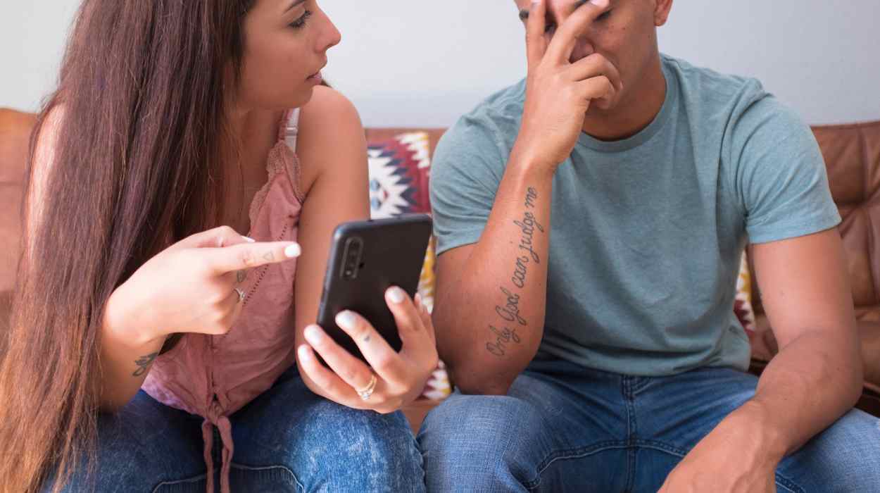 Infringing on partner's personal space checking partners phone is never a good idea