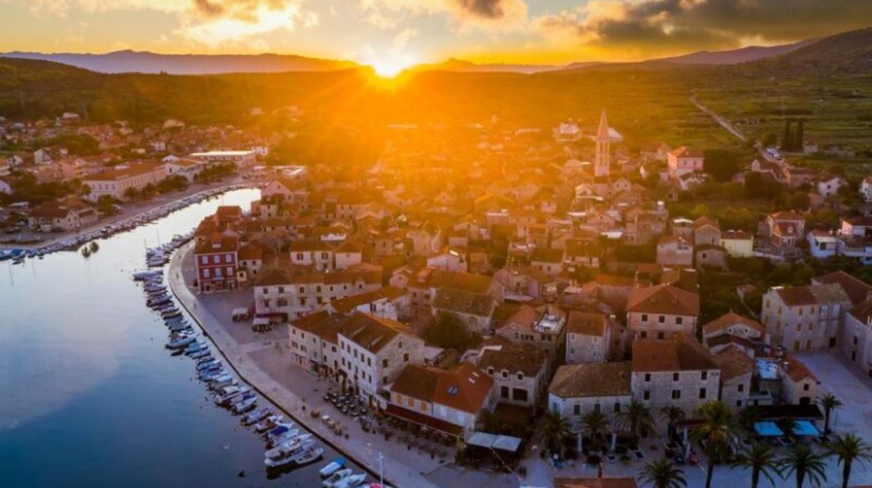 Sunset view at Hvar
