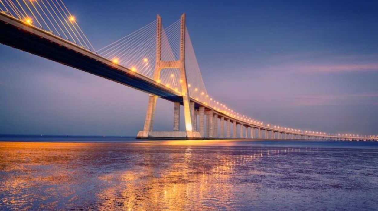 Vasco da Gama bridge in Lisbon