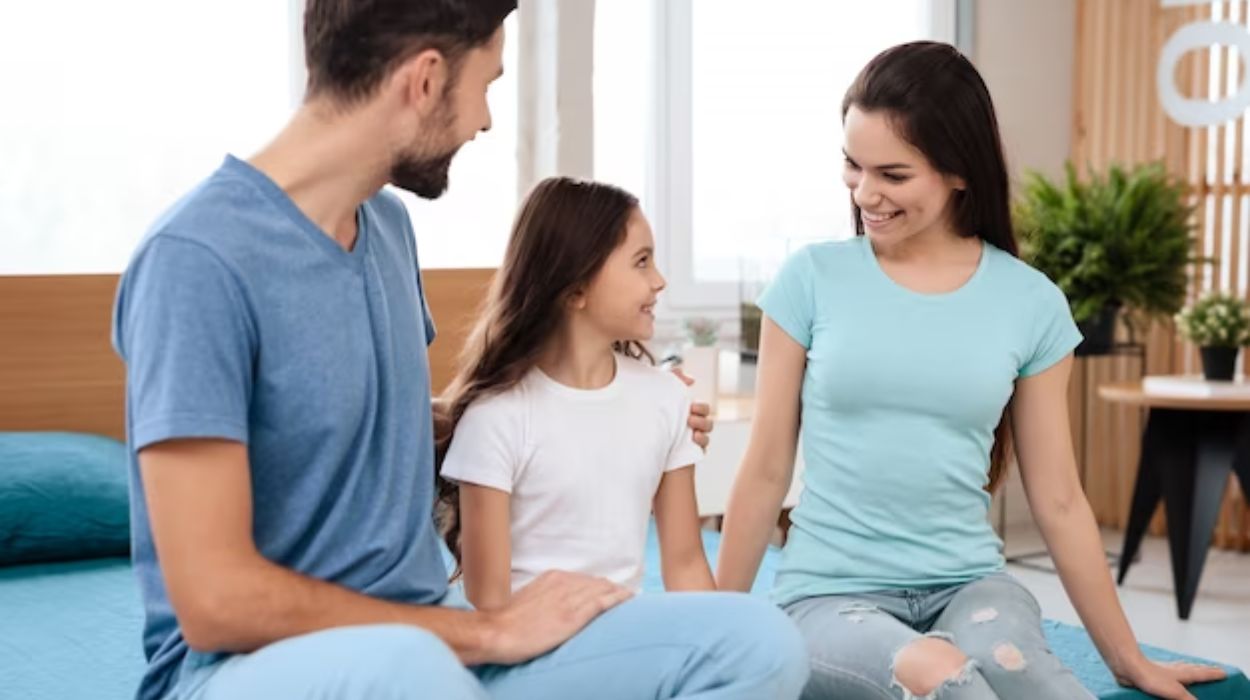 Be together and warm when talking to children about divorce