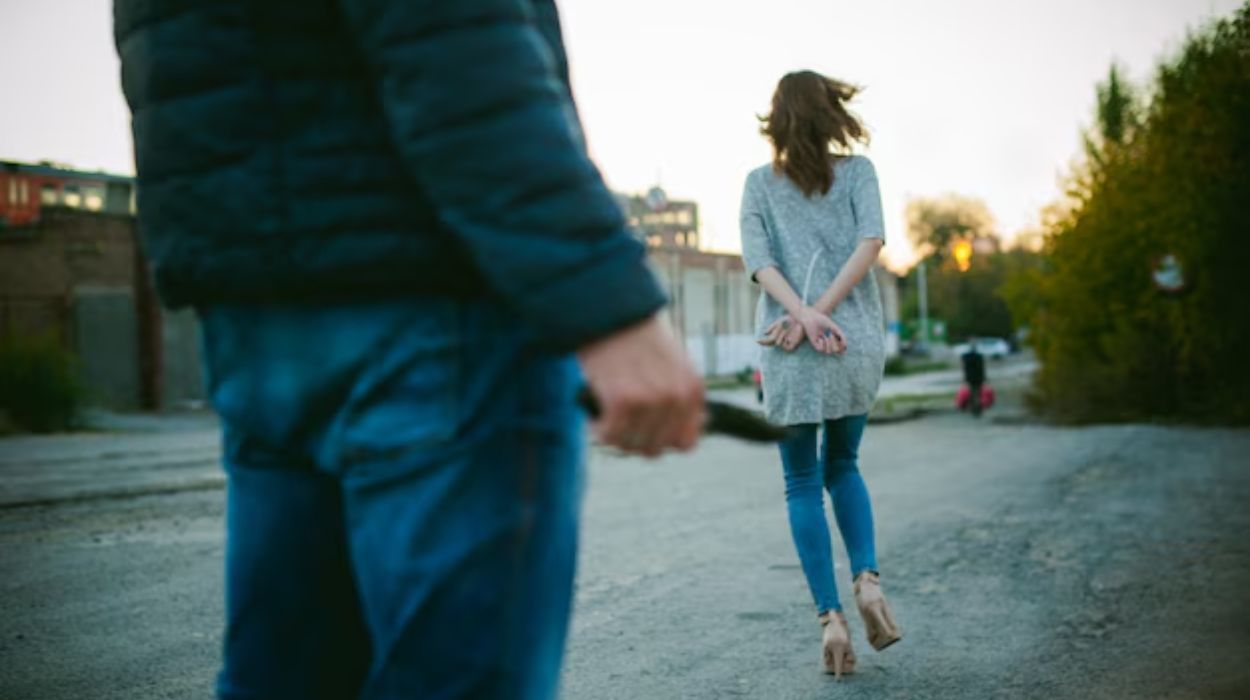 walking away from a separated man
